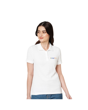 Vero Moda Jacquard Women's Polo T-Shirt - White